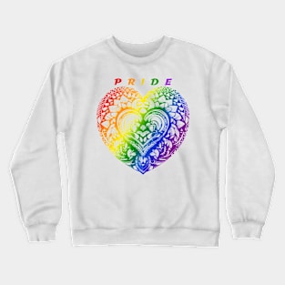 Pride Rainbow Heart Crewneck Sweatshirt